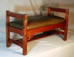 GREENE & GREENE STYLE CUSTOM BENCH SETTLE OR  WINDOW SEAT